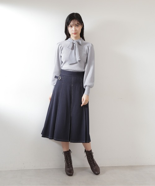 JILL by JILL STUART(ジルバイジルスチュアート)の「◇リブニット(ニット/セーター・レディース・ブルー/グレー/ピンク/ブラック/ホワイト・FREE)」の6枚目の写真