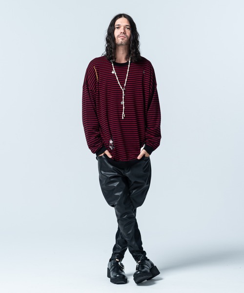 glamb（グラム）の「Belted Shark Sole Shoes / ベルテッドシャークソールシューズ（その他シューズ・メンズ・ブラック/ブラック×レッド・3/4/1/2）」の21枚目の写真