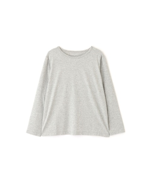 human woman（ヒューマンウーマン）の「◆オーガニック綿天竺プルオーバー（Tシャツ/カットソー・レディース・ネイビー/グレー/ホワイト・MEDIUM/LARGE）」の5枚目の写真