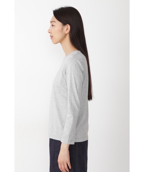 human woman（ヒューマンウーマン）の「◆オーガニック綿天竺プルオーバー（Tシャツ/カットソー・レディース・ネイビー/グレー/ホワイト・MEDIUM/LARGE）」の14枚目の写真