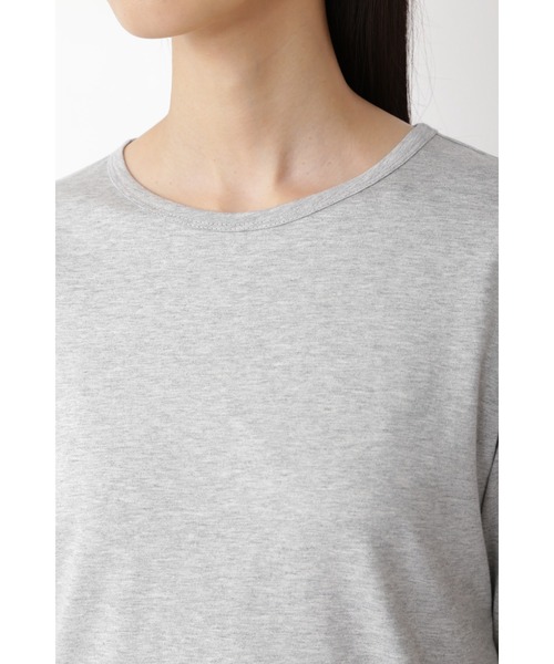 human woman（ヒューマンウーマン）の「◆オーガニック綿天竺プルオーバー（Tシャツ/カットソー・レディース・ネイビー/グレー/ホワイト・MEDIUM/LARGE）」の9枚目の写真