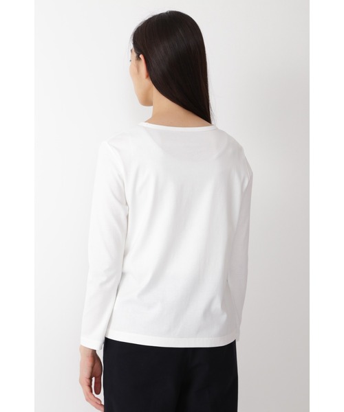 human woman（ヒューマンウーマン）の「◆オーガニック綿天竺プルオーバー（Tシャツ/カットソー・レディース・ネイビー/グレー/ホワイト・MEDIUM/LARGE）」の13枚目の写真