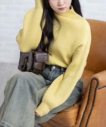 【14色展開！】ボトルネックゆるニットプルオーバートップス[大人 カジュアル 着回し力抜群]≪再入荷≫