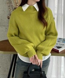 clear | ボトルネックゆるニットプルオーバートップス[大人 カジュアル 着回し力抜群]≪再入荷≫(ニット/セーター)