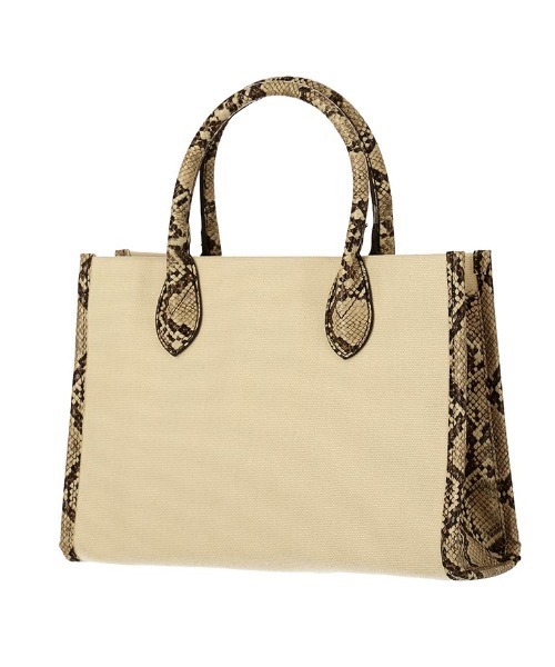 ANAP（アナップ）の「パイソンキャンバスミニバッグ（バックパック/リュック・レディース・ライトベージュ/グレイッシュベージュ・FREE）」の7枚目の写真