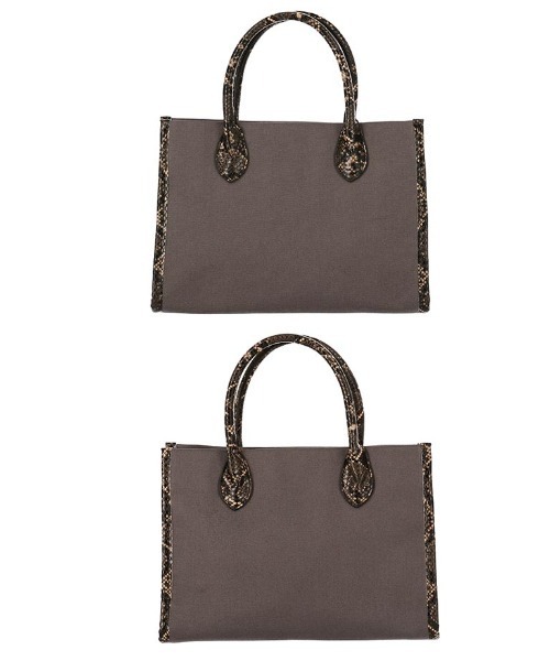 ANAP（アナップ）の「パイソンキャンバスミニバッグ（バックパック/リュック・レディース・ライトベージュ/グレイッシュベージュ・FREE）」の9枚目の写真