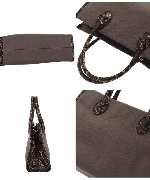 ANAP（アナップ）の「パイソンキャンバスミニバッグ（バックパック/リュック・レディース・ライトベージュ/グレイッシュベージュ・FREE）」の10枚目の写真