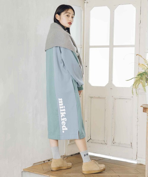 MILKFED.（ミルクフェド）の「BICOLOR SWEAT DRESS（ワンピース・レディース・ブラック/ベージュ/ライトグリーン・ONE SIZE）」の22枚目の写真