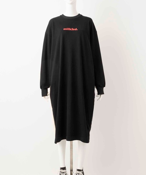 MILKFED.（ミルクフェド）の「BICOLOR SWEAT DRESS（ワンピース・レディース・ブラック/ベージュ/ライトグリーン・ONE SIZE）」の20枚目の写真