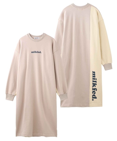 MILKFED.（ミルクフェド）の「BICOLOR SWEAT DRESS（ワンピース・レディース・ブラック/ベージュ/ライトグリーン・ONE SIZE）」の10枚目の写真
