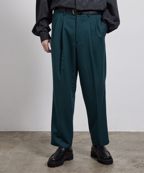 JUNRED(ジュンレッド)の「ファイヤーストレッチイージーワイドパンツ(スラックス・メンズ・オフホワイト/ブラック/ブラウン系その他2/ダークグリーン・S/M/L/LL)」の4枚目の写真