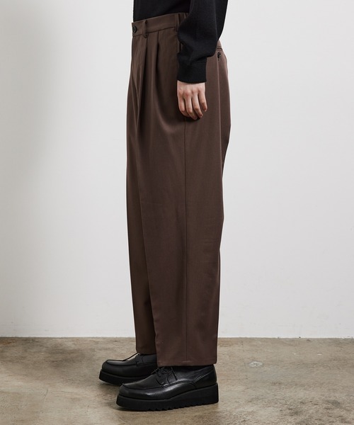 JUNRED(ジュンレッド)の「ファイヤーストレッチイージーワイドパンツ(スラックス・メンズ・オフホワイト/ブラック/ブラウン系その他2/ダークグリーン・S/M/L/LL)」の20枚目の写真