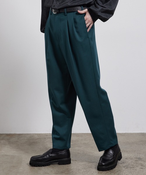 JUNRED(ジュンレッド)の「ファイヤーストレッチイージーワイドパンツ(スラックス・メンズ・オフホワイト/ブラック/ブラウン系その他2/ダークグリーン・S/M/L/LL)」の19枚目の写真