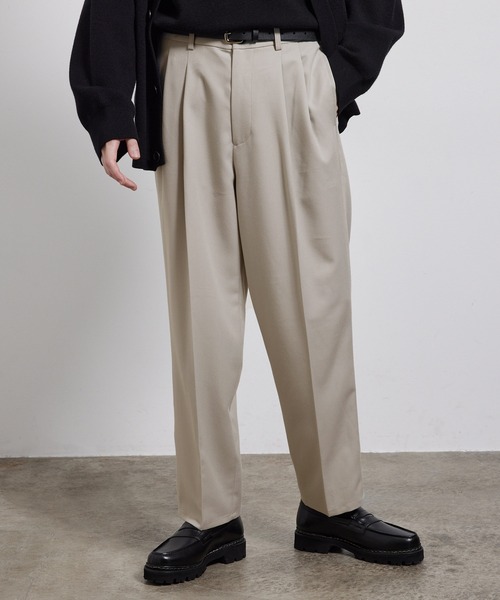 JUNRED(ジュンレッド)の「ファイヤーストレッチイージーワイドパンツ(スラックス・メンズ・オフホワイト/ブラック/ブラウン系その他2/ダークグリーン・S/M/L/LL)」の18枚目の写真