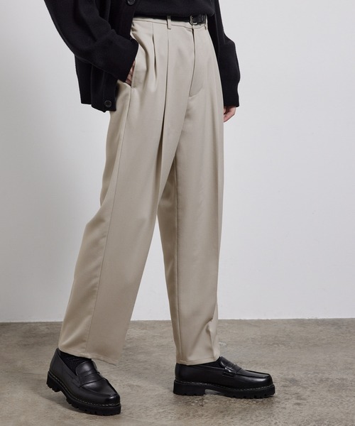 JUNRED(ジュンレッド)の「ファイヤーストレッチイージーワイドパンツ(スラックス・メンズ・オフホワイト/ブラック/ブラウン系その他2/ダークグリーン・S/M/L/LL)」の10枚目の写真