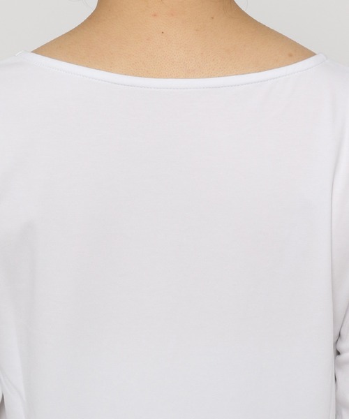 mysty woman（ミスティウーマン）の「異素材レイヤードプルオーバー 238907（Tシャツ/カットソー・レディース・ライトグレー/ブラック/オフホワイト・FREE）」の17枚目の写真