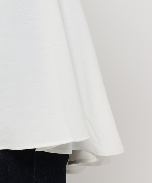 mysty woman（ミスティウーマン）の「異素材レイヤードプルオーバー 238907（Tシャツ/カットソー・レディース・ライトグレー/ブラック/オフホワイト・FREE）」の8枚目の写真