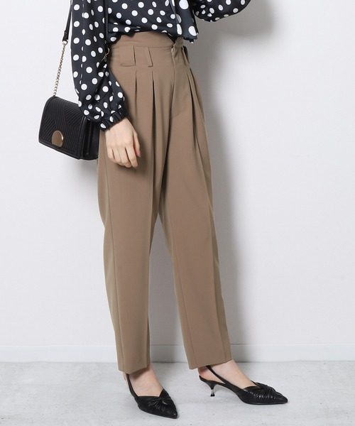 Re.Verofonna(ヴェロフォンナ)の「リラックスタックプレスパンツ(その他パンツ・レディース・グリーン/ベージュ/ブラック・MEDIUM/SMALL)」の3枚目の写真