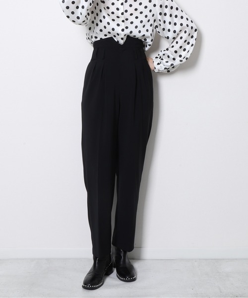 Re.Verofonna(ヴェロフォンナ)の「リラックスタックプレスパンツ(その他パンツ・レディース・グリーン/ベージュ/ブラック・MEDIUM/SMALL)」の2枚目の写真