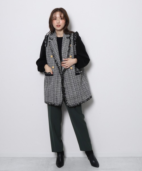 Re.Verofonna(ヴェロフォンナ)の「リラックスタックプレスパンツ(その他パンツ・レディース・グリーン/ベージュ/ブラック・MEDIUM/SMALL)」の16枚目の写真