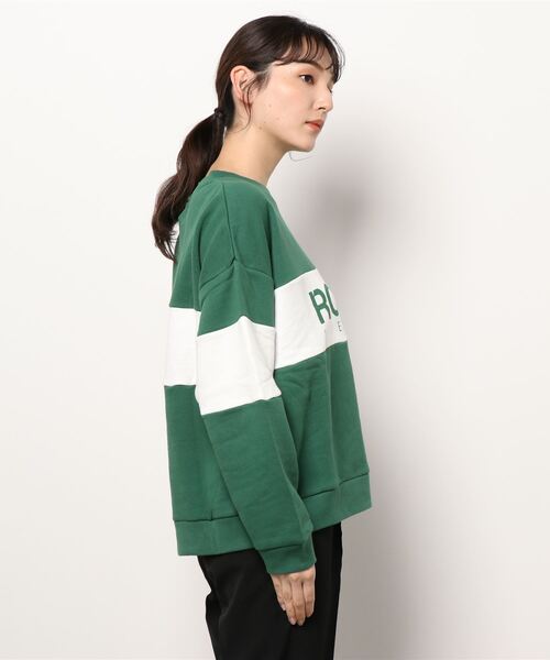 MADEMOISELLE ROPE'(マドモアゼル ロペ)の「【ROLLA'S】スプリットロゴスウェット(スウェット・レディース・モスグリーン・FREE)」の2枚目の写真