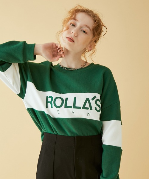 MADEMOISELLE ROPE'(マドモアゼル ロペ)の「【ROLLA'S】スプリットロゴスウェット(スウェット・レディース・モスグリーン・FREE)」の6枚目の写真