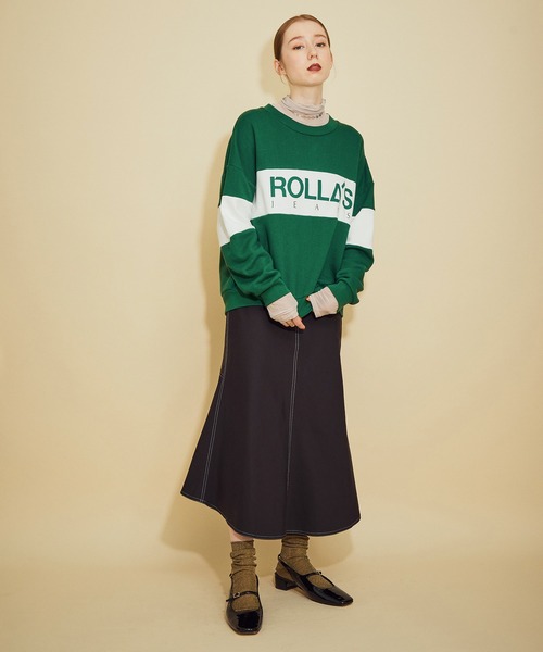 MADEMOISELLE ROPE'(マドモアゼル ロペ)の「【ROLLA'S】スプリットロゴスウェット(スウェット・レディース・モスグリーン・FREE)」の15枚目の写真