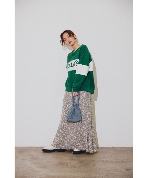 MADEMOISELLE ROPE'(マドモアゼル ロペ)の「【ROLLA'S】スプリットロゴスウェット(スウェット・レディース・モスグリーン・FREE)」の5枚目の写真