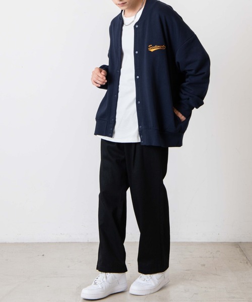 WEGO（ウィゴー）の「WEGO/ヘビーウエイト スタジアムビッグシルエットカーデ（カーディガン/ボレロ・メンズ・ネイビー/オートミール・MEDIUM/LARGE）」の7枚目の写真