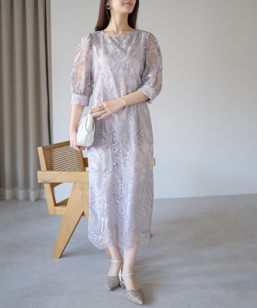 ZOZOTOWN殿堂入り】結婚式 オケージョン バックリボン 刺繍レース