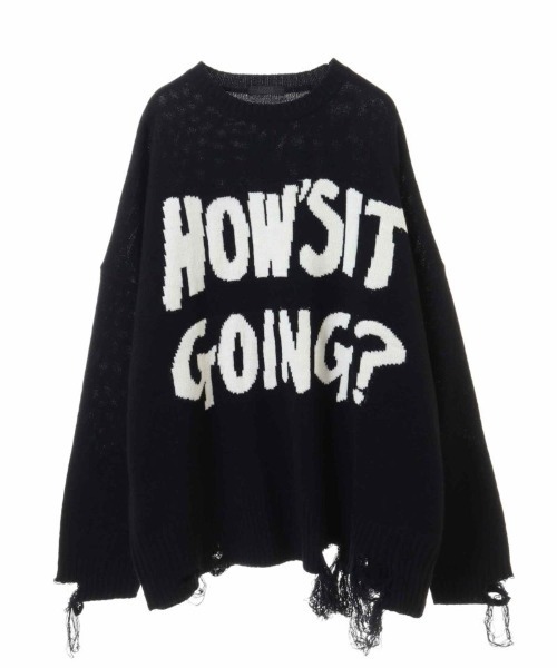 Candy Stripper（キャンディストリッパー）の「HOW'S IT GOING CRASH ニット（ニット/セーター・レディース・ブラック/パープル・2）」の6枚目の写真