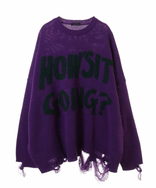 Candy Stripper（キャンディストリッパー）の「HOW'S IT GOING CRASH ニット（ニット/セーター・レディース・ブラック/パープル・2）」の9枚目の写真