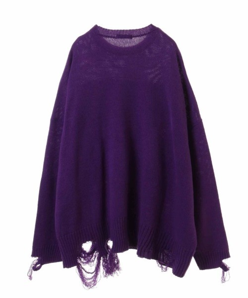 Candy Stripper（キャンディストリッパー）の「HOW'S IT GOING CRASH ニット（ニット/セーター・レディース・ブラック/パープル・2）」の10枚目の写真