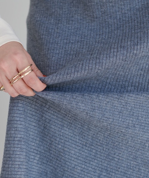 DISCOAT(ディスコート)の「リブ3WAYマーメイドニットワンピース(ワンピース・レディース・ブラック/オレンジ/モカ/グレー・FREE)」の18枚目の写真