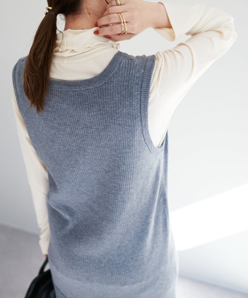 DISCOAT(ディスコート)の「リブ3WAYマーメイドニットワンピース(ワンピース・レディース・ブラック/オレンジ/モカ/グレー・FREE)」の19枚目の写真