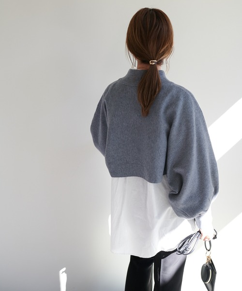 DISCOAT(ディスコート)の「リブ3WAYマーメイドニットワンピース(ワンピース・レディース・ブラック/オレンジ/モカ/グレー・FREE)」の5枚目の写真