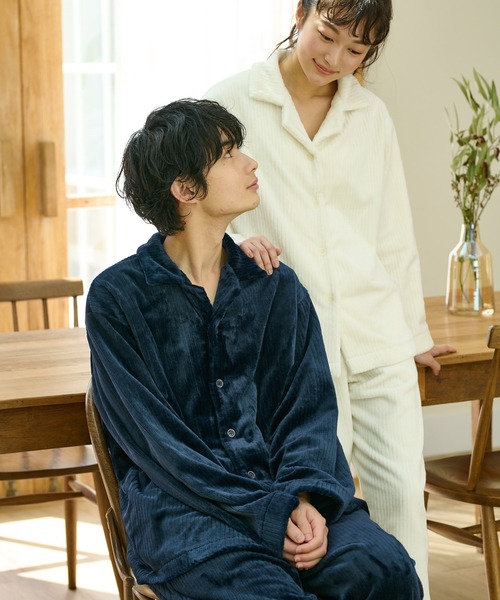 TERRITOIRE(テリトワール)の「MENS ''ふわもこ'' コーデュロイ'' パジャマ 上下セット(ルームウェア/パジャマ・メンズ・チャコールグレー/ベージュ/ネイビー/オフホワイト・MEDIUM/LARGE)」の22枚目の写真