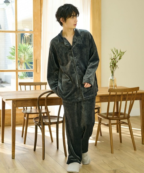 TERRITOIRE(テリトワール)の「MENS ''ふわもこ'' コーデュロイ'' パジャマ 上下セット(ルームウェア/パジャマ・メンズ・チャコールグレー/ベージュ/ネイビー/オフホワイト・MEDIUM/LARGE)」の13枚目の写真