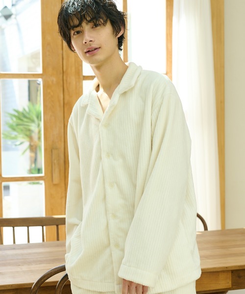 TERRITOIRE(テリトワール)の「MENS ''ふわもこ'' コーデュロイ'' パジャマ 上下セット(ルームウェア/パジャマ・メンズ・チャコールグレー/ベージュ/ネイビー/オフホワイト・MEDIUM/LARGE)」の18枚目の写真