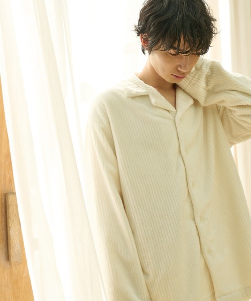 TERRITOIRE(テリトワール)の「MENS ''ふわもこ'' コーデュロイ'' パジャマ 上下セット(ルームウェア/パジャマ・メンズ・チャコールグレー/ベージュ/ネイビー/オフホワイト・MEDIUM/LARGE)」の14枚目の写真