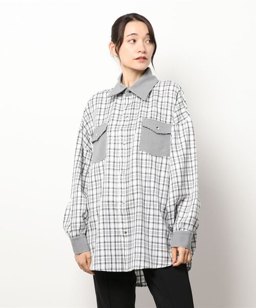 ANDGEEBEE（アンジービー）の「UNISEX ミックスチェックシャツ