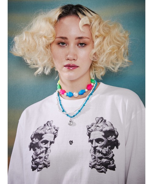 PAMEO POSE(パメオポーズ)の「Poseidon Long-T(Tシャツ/カットソー・レディース・ホワイト/ブラック/グリーン・FREE)」の7枚目の写真