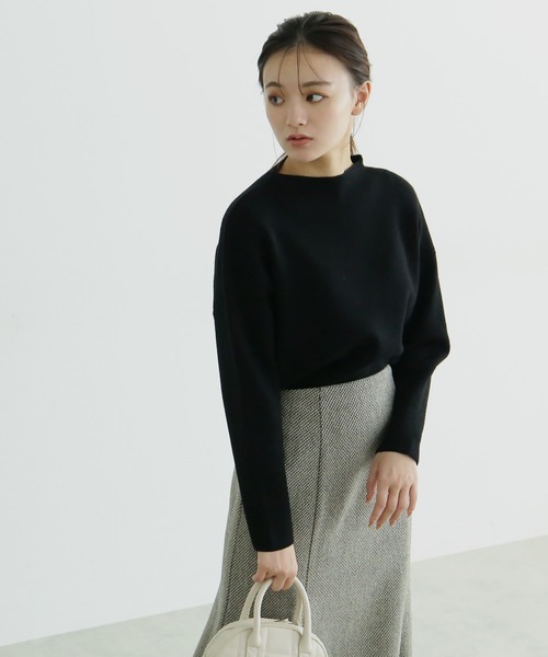 FREE'S MART（フリーズマート）の「◆総針ボトルネックニット（ニット/セーター・レディース・ブラック/ホワイト/ベージュ/ピンク・FREE）」の3枚目の写真