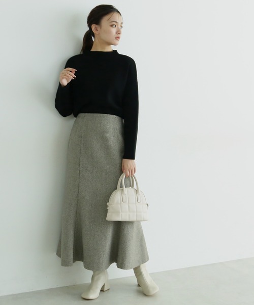 FREE'S MART（フリーズマート）の「◆総針ボトルネックニット（ニット/セーター・レディース・ブラック/ホワイト/ベージュ/ピンク・FREE）」の12枚目の写真