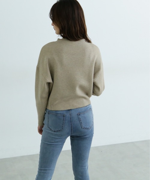 FREE'S MART（フリーズマート）の「◆総針ボトルネックニット（ニット/セーター・レディース・ブラック/ホワイト/ベージュ/ピンク・FREE）」の10枚目の写真