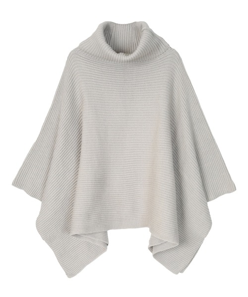UR'S（ユアーズ）の「タートルニットポンチョ（ポンチョ・レディース・アイボリー/ブラック/ネイビー/グレー・FREE）」の19枚目の写真