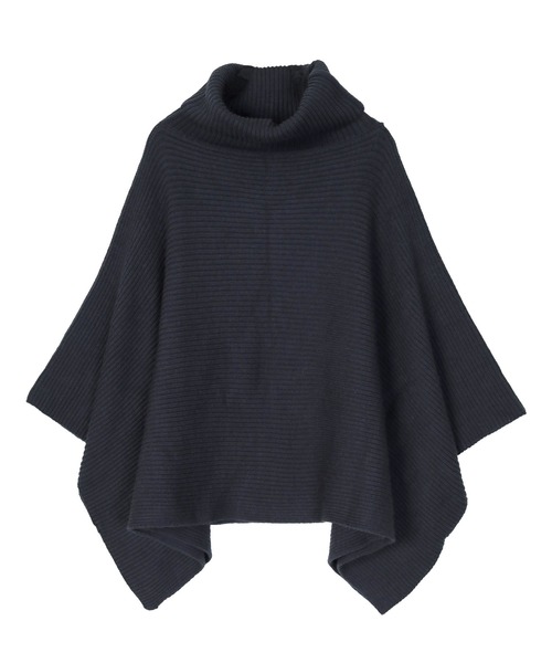 UR'S（ユアーズ）の「タートルニットポンチョ（ポンチョ・レディース・アイボリー/ブラック/ネイビー/グレー・FREE）」の9枚目の写真
