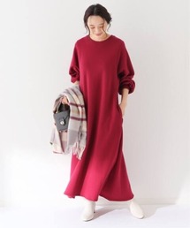 SLOBE IENA | ソフト起毛裏毛ロングワンピース【洗濯機使用可能】◆(ワンピース)