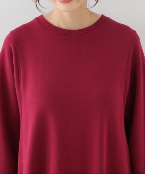 SLOBE IENA（スローブイエナ）の「ソフト起毛裏毛ロングワンピース【洗濯機使用可能】◆（ワンピース・レディース・チャコールグレー/ベージュ/レッド・FREE）」の14枚目の写真