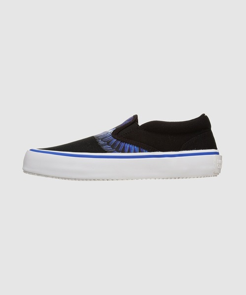 MARCELO BURLON（マルセロ・バーロン）の「WINGS VULCANIZED SLIPON（スリッポン・メンズ・ブラック×ブルー・41/40/42）」の2枚目の写真